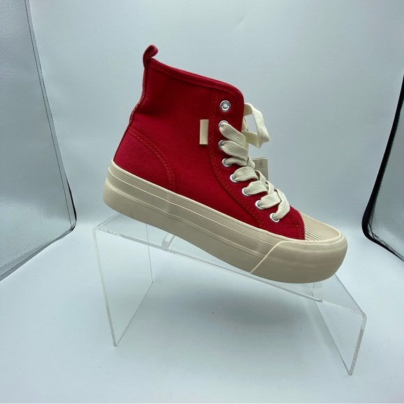 NWT. Zara Kids Red High-Top Sneakers. Size 2,5. - Picture 8 of 13